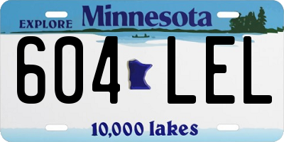 MN license plate 604LEL