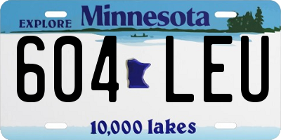 MN license plate 604LEU