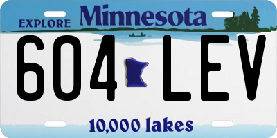 MN license plate 604LEV