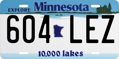 MN license plate 604LEZ