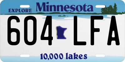 MN license plate 604LFA