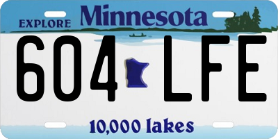 MN license plate 604LFE