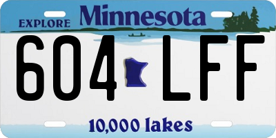 MN license plate 604LFF
