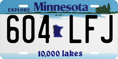 MN license plate 604LFJ