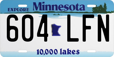 MN license plate 604LFN