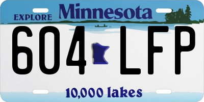 MN license plate 604LFP