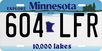 MN license plate 604LFR