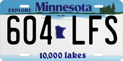 MN license plate 604LFS