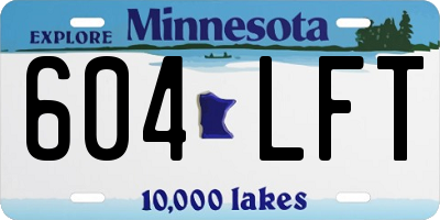 MN license plate 604LFT