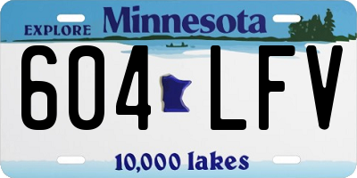 MN license plate 604LFV