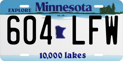MN license plate 604LFW
