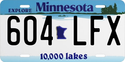 MN license plate 604LFX