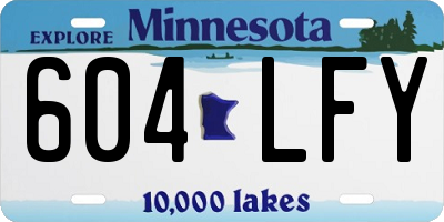 MN license plate 604LFY