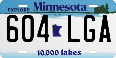 MN license plate 604LGA