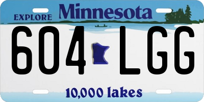 MN license plate 604LGG