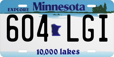 MN license plate 604LGI