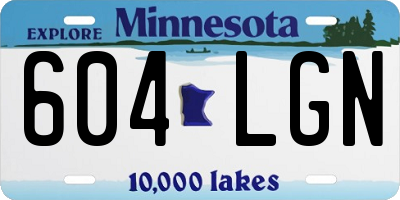 MN license plate 604LGN