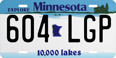 MN license plate 604LGP