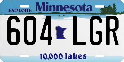 MN license plate 604LGR