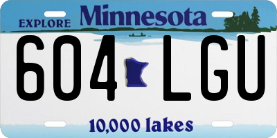 MN license plate 604LGU