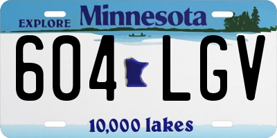 MN license plate 604LGV