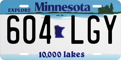 MN license plate 604LGY