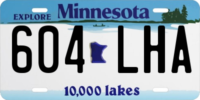 MN license plate 604LHA