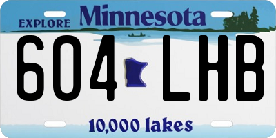 MN license plate 604LHB