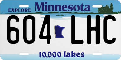 MN license plate 604LHC