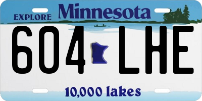 MN license plate 604LHE