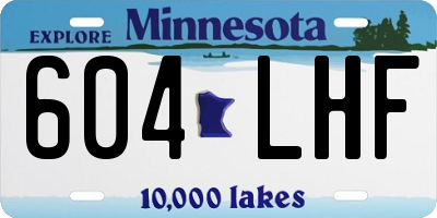 MN license plate 604LHF