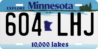 MN license plate 604LHJ