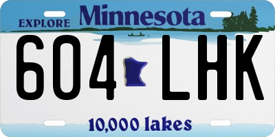 MN license plate 604LHK