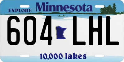 MN license plate 604LHL