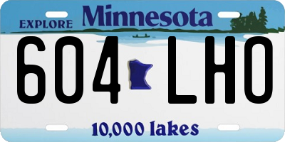 MN license plate 604LHO