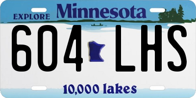 MN license plate 604LHS