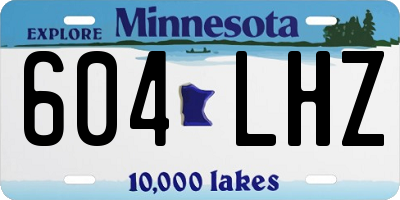 MN license plate 604LHZ