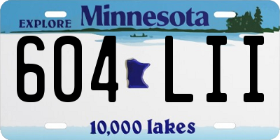 MN license plate 604LII
