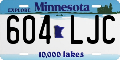 MN license plate 604LJC