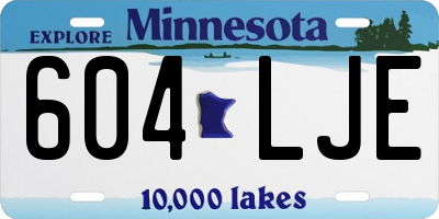 MN license plate 604LJE