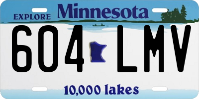 MN license plate 604LMV