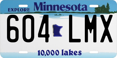 MN license plate 604LMX