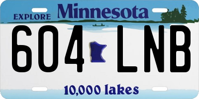 MN license plate 604LNB