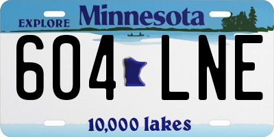 MN license plate 604LNE