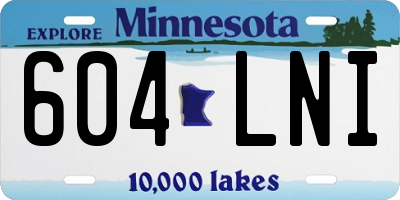 MN license plate 604LNI