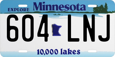 MN license plate 604LNJ