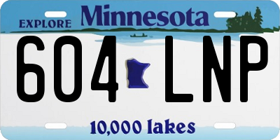 MN license plate 604LNP