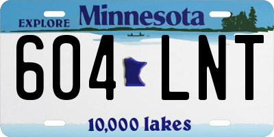 MN license plate 604LNT