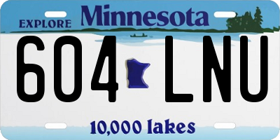 MN license plate 604LNU
