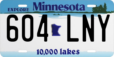 MN license plate 604LNY